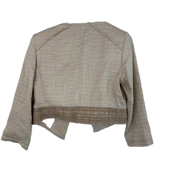 White House Black Market Womens 3Q Sleeve Natural Suit Jacket Size 6P 7817 - Picture 6 of 11